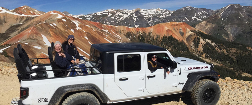 We use Jeep Gladiators for totally private, custom designed tours.